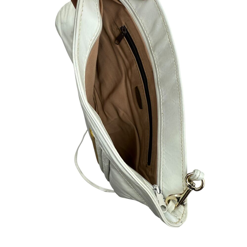 1960's SAN MARCO genuine white leather with snakeskin trim purse - Picture 6 of 7